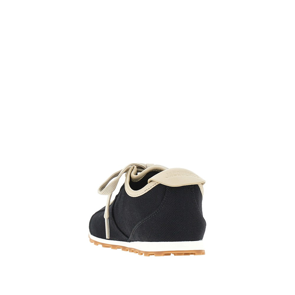 les tennis leather and canvas sneakers