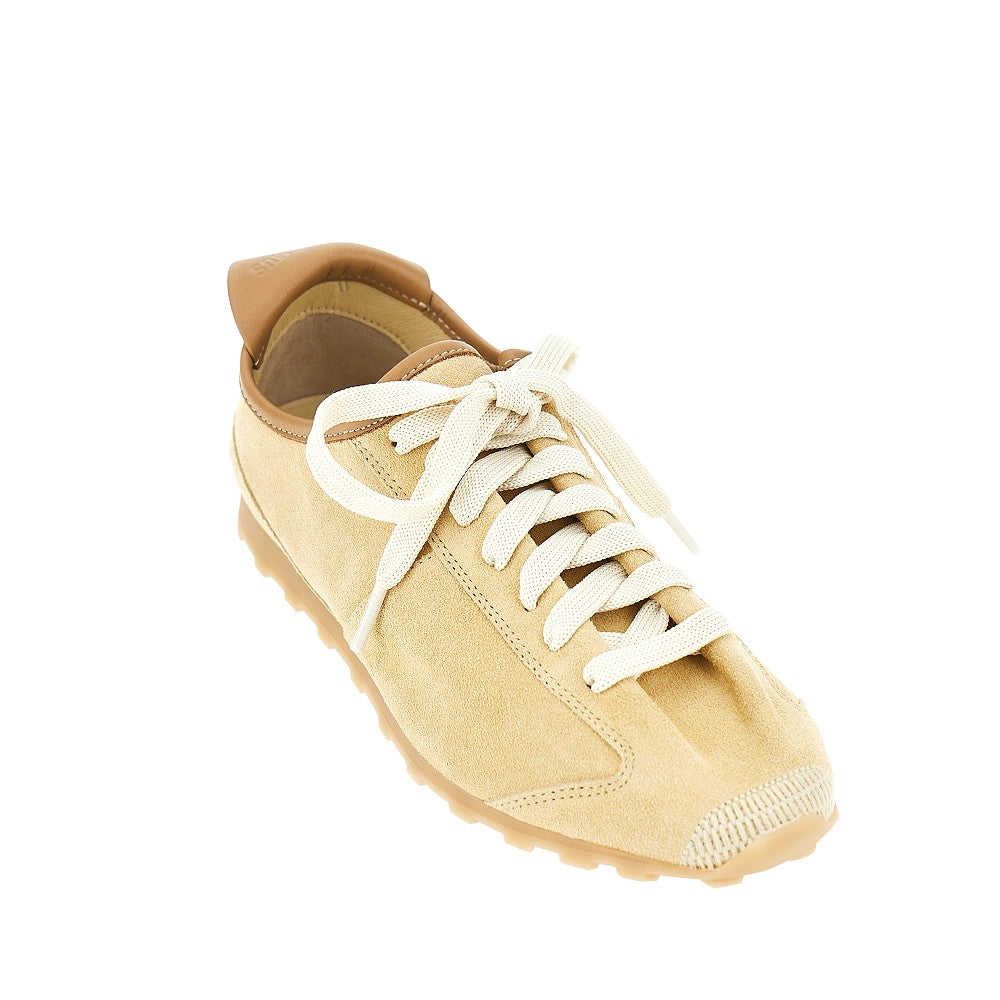 JACQUEMUS 36 les tennissuede leather sneakers