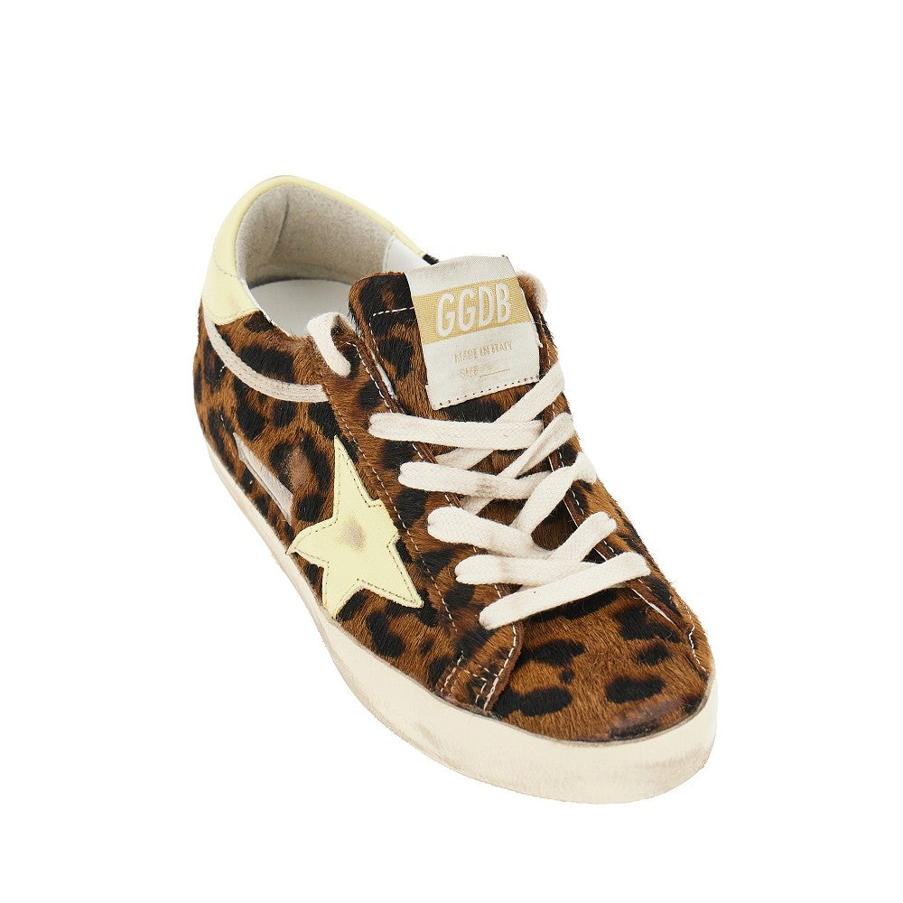 GOLDEN GOOSE 36 super-star hair-calf sneakers