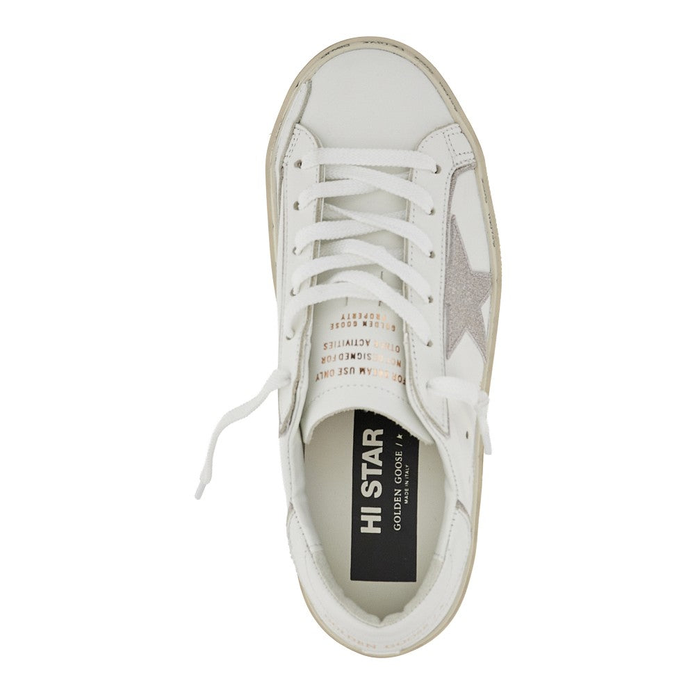 GOLDEN GOOSE 36 leather hi star sneakers