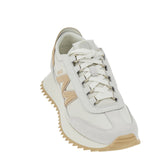 MONCLER 40 pacey2 leather and canvas sneakers