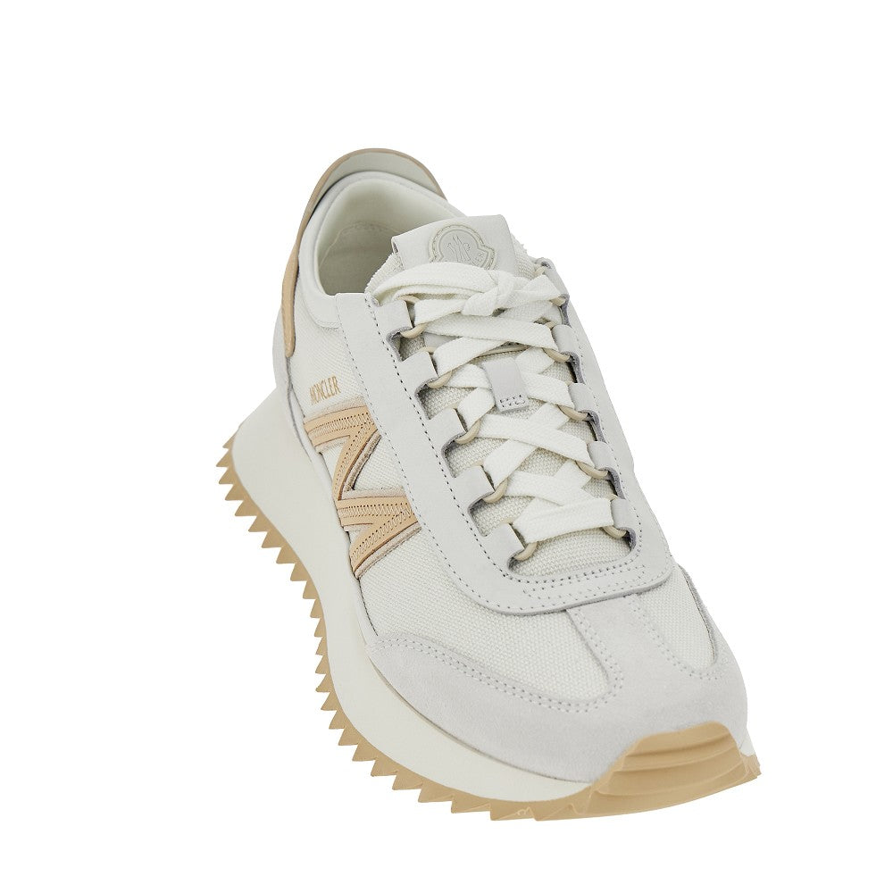 MONCLER 40 pacey2 leather and canvas sneakers