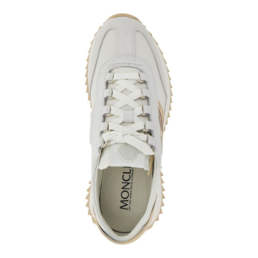MONCLER 40 pacey2 leather and canvas sneakers