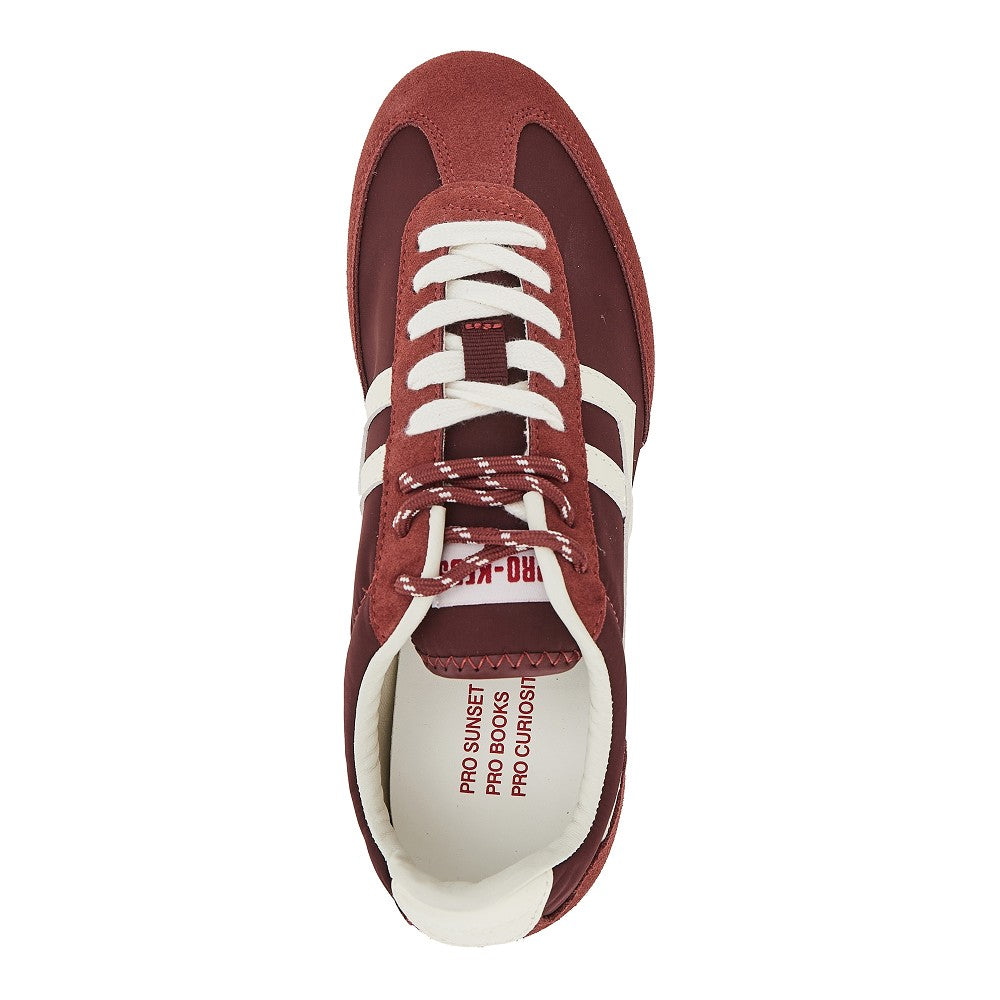 racer 77 nylon and suede leather sneakers
