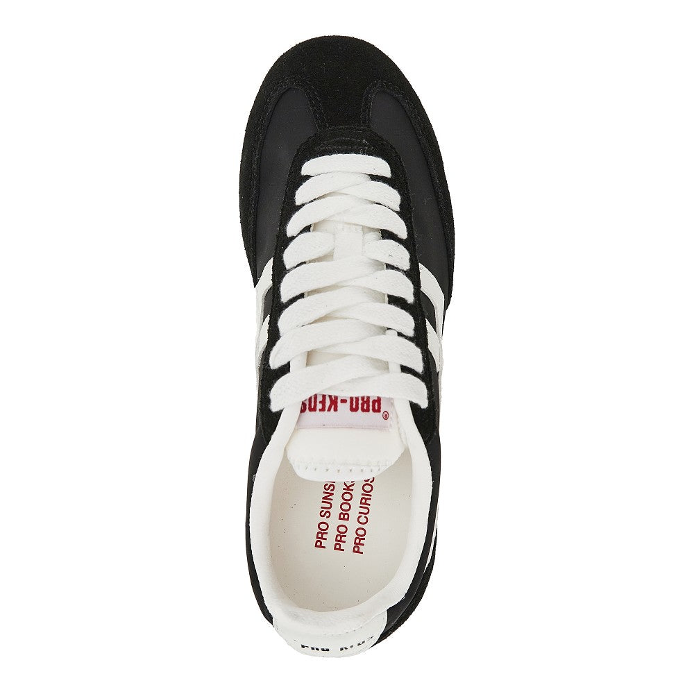 racer 77 nylon and suede leather sneakers