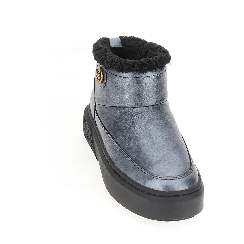 PINKO 36 laminated leather ankle boots
