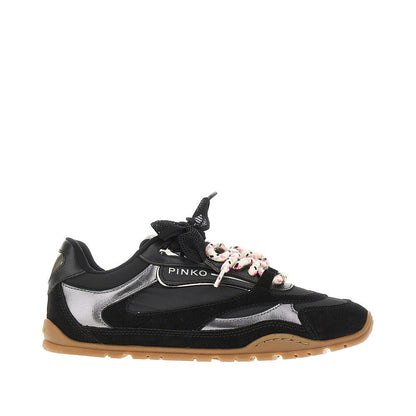 PINKO 36 suede leather and nylon sneakers