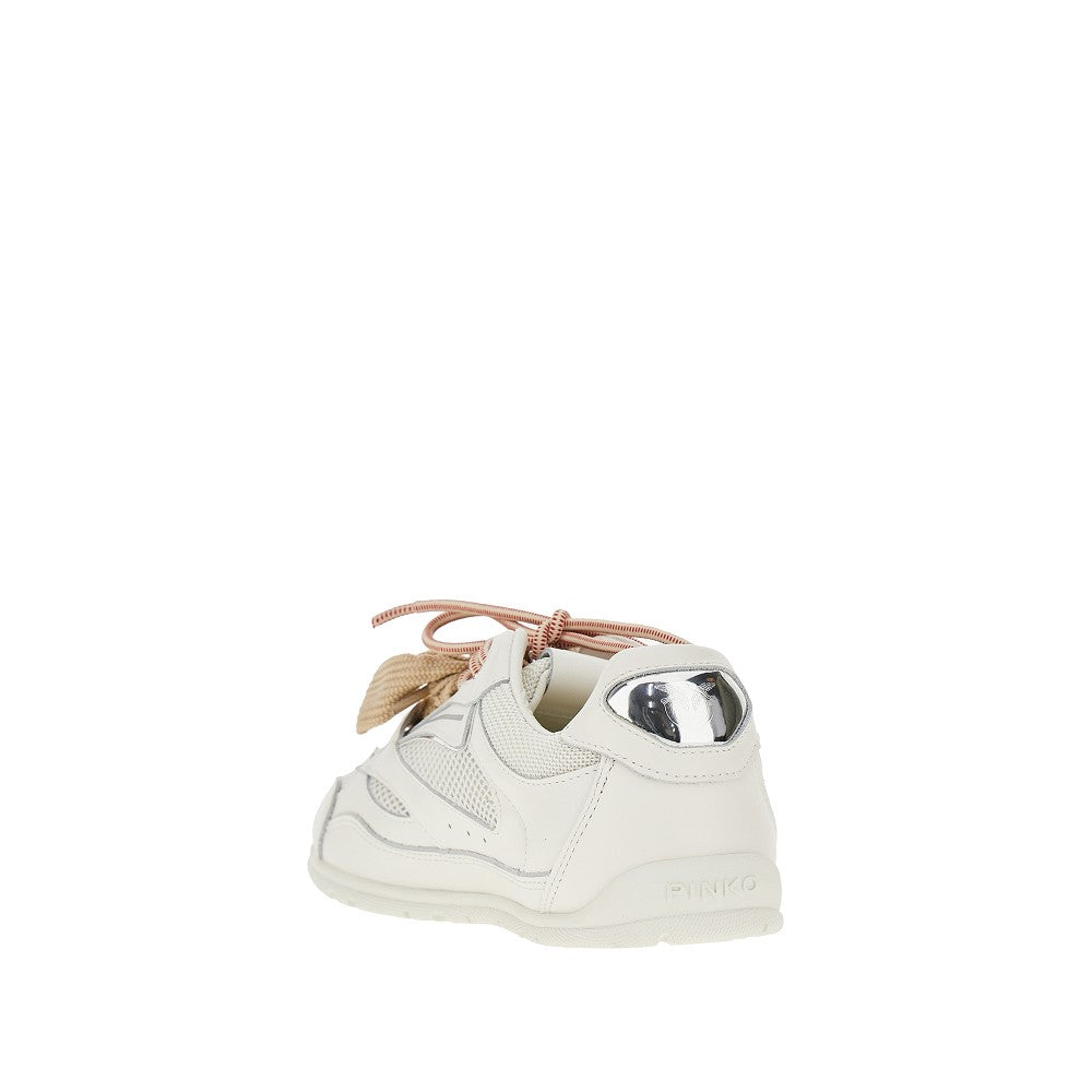 PINKO 36 leather and mesh sneakers
