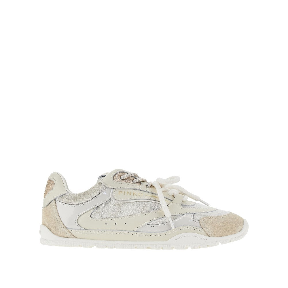 suede leather and velvet sneakers