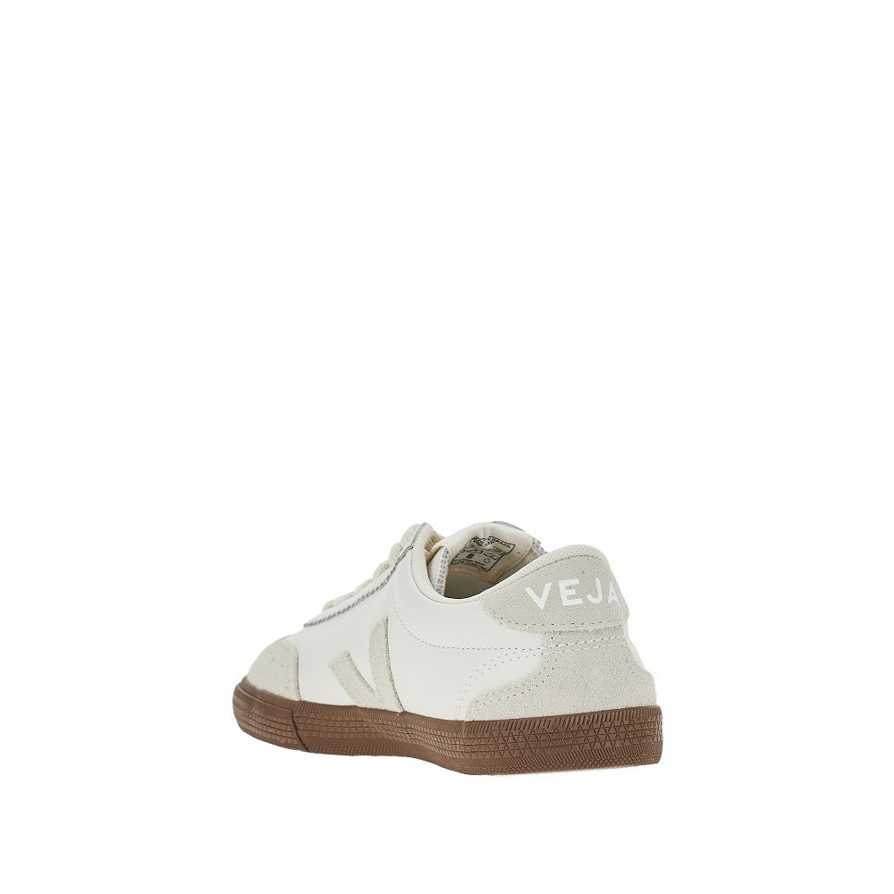 leather volley sneakers