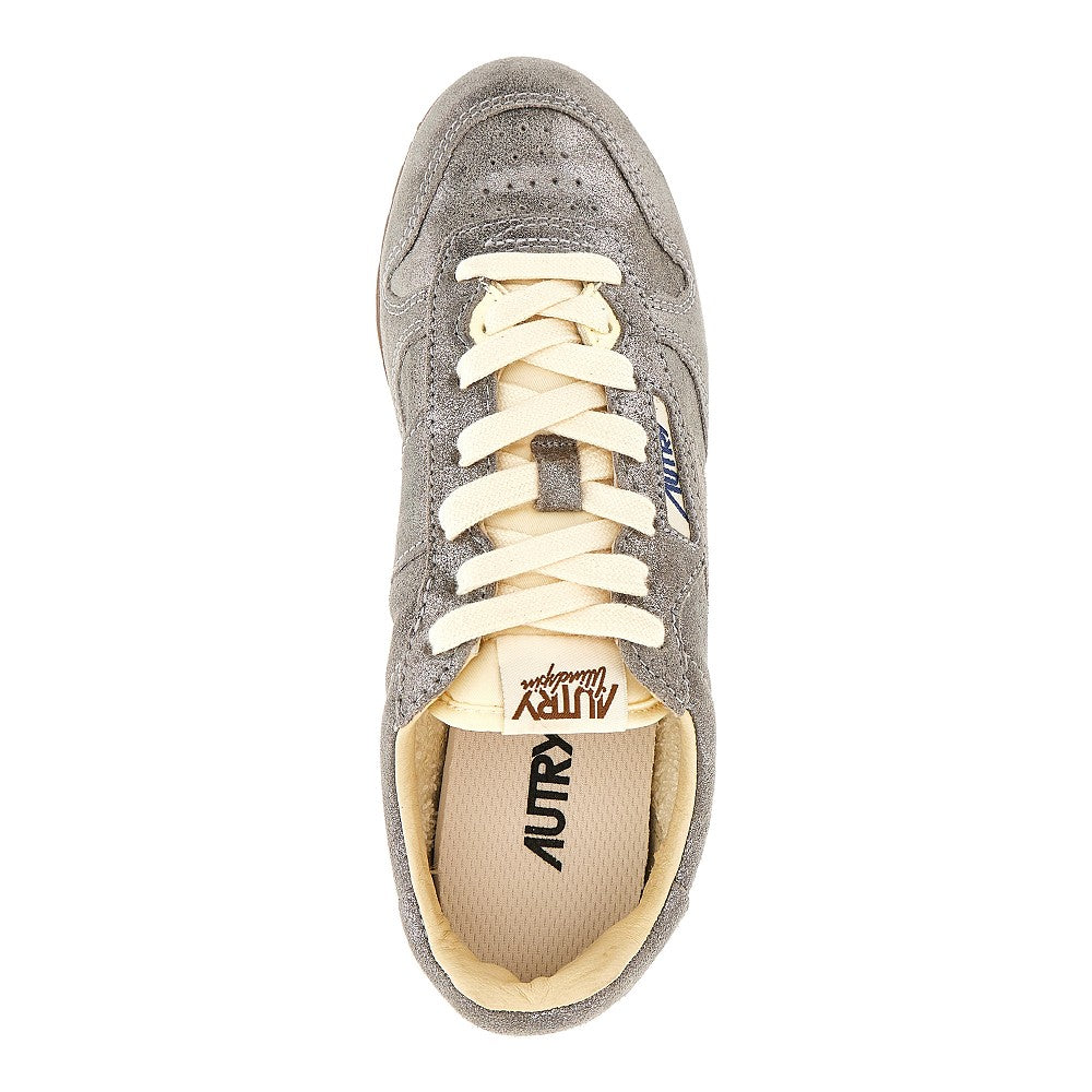 AUTRY 36 windspin laminated leather sneakers