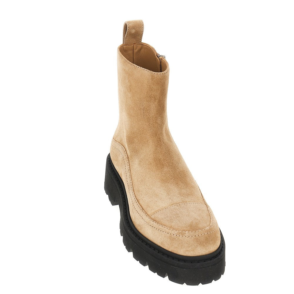 EMPORIO ARMANI 37 suede leather ankle boots