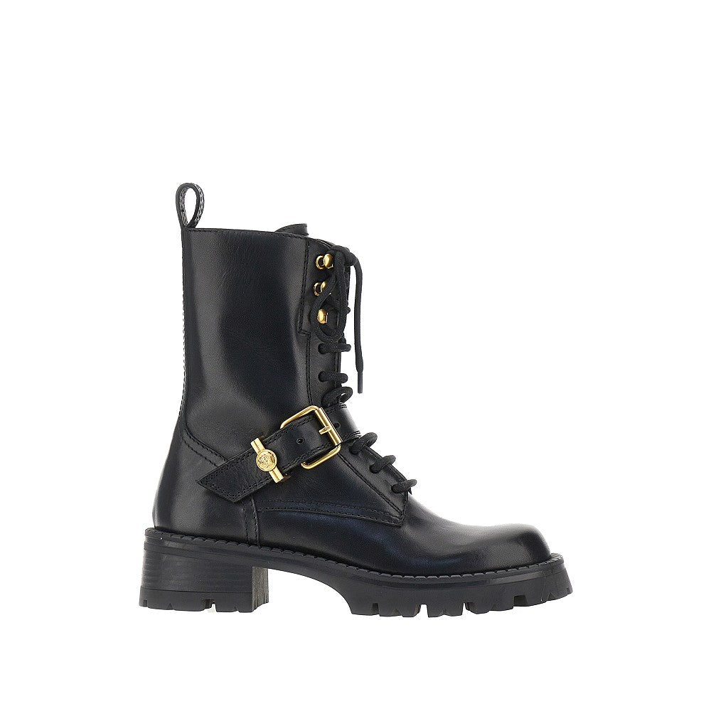 VERSACE 36 leather boots with medusa detail