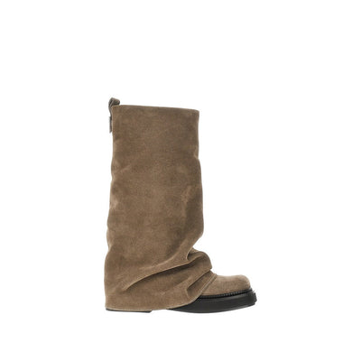 robin suede leather combat boots