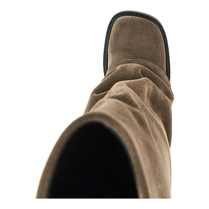 THE ATTICO 36 robin suede leather combat boots