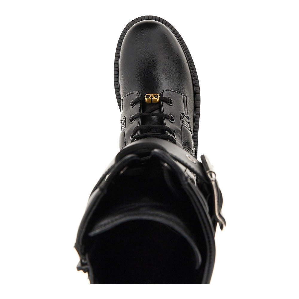 VALENTINO GARAVANI 37+ leather boots with diamond quilting