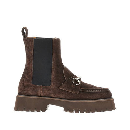 GUCCI 40 suede leather ankle boots with horsebit