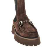 GUCCI 40 suede leather ankle boots with horsebit