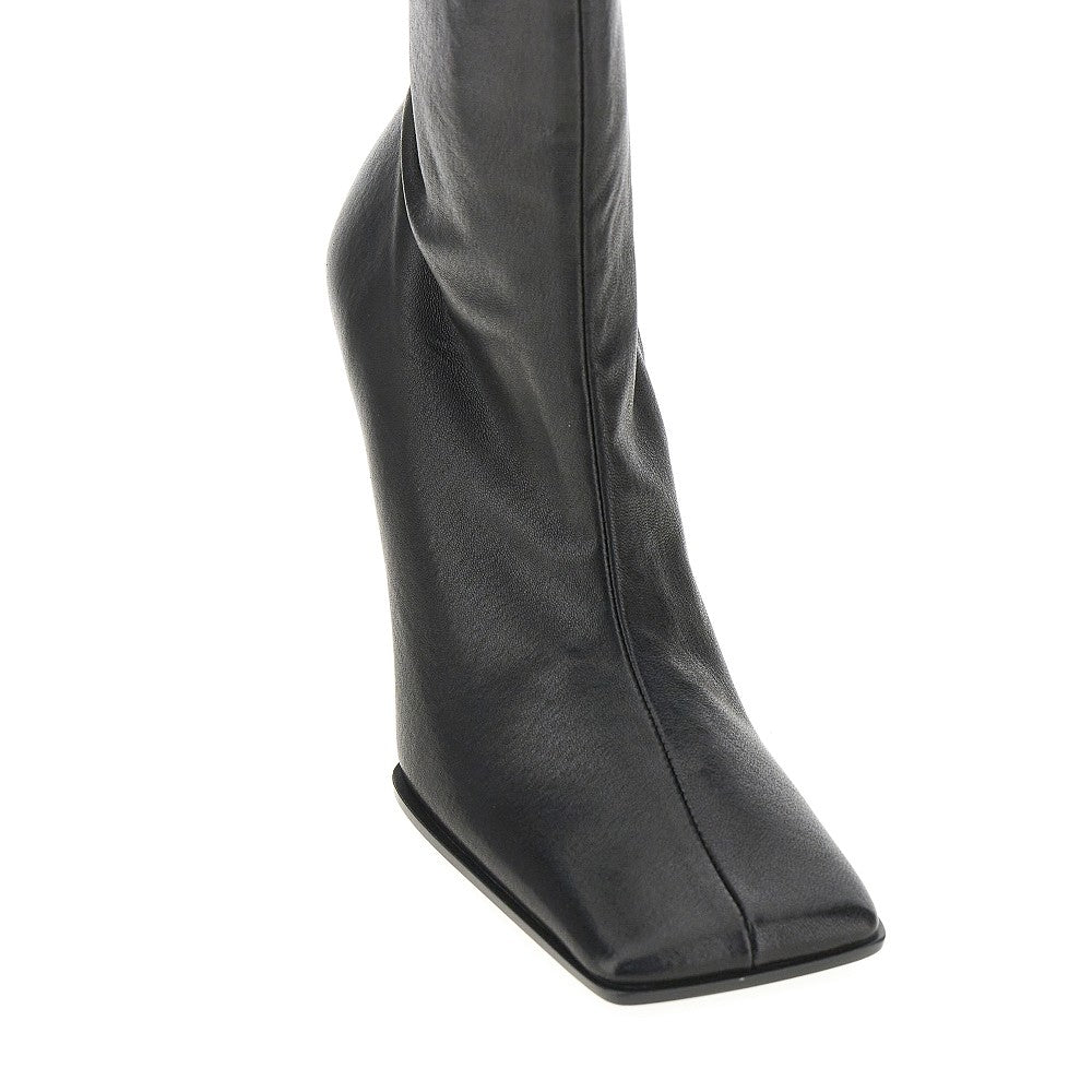 ALAIA 38 soft square keather boots