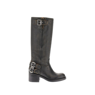 dakota grained leather boots