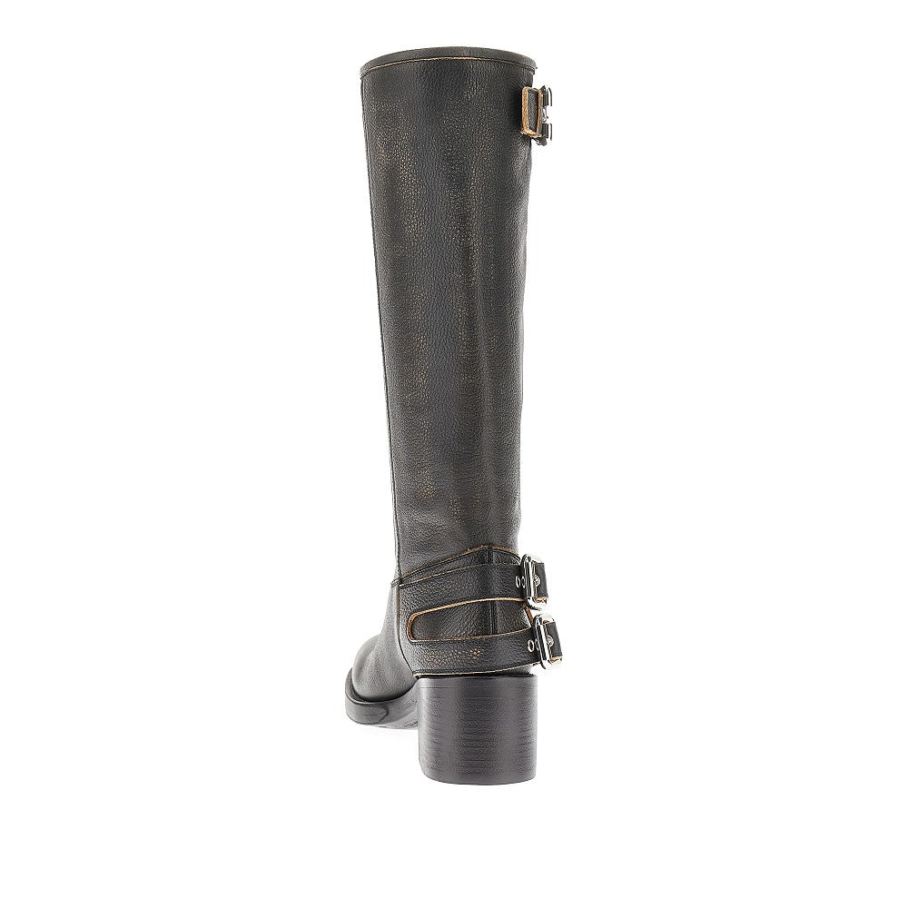 dakota grained leather boots