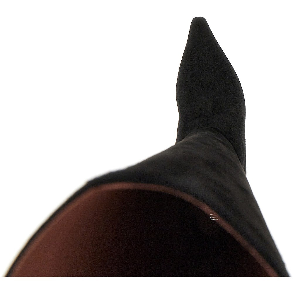 rose suede leather boots