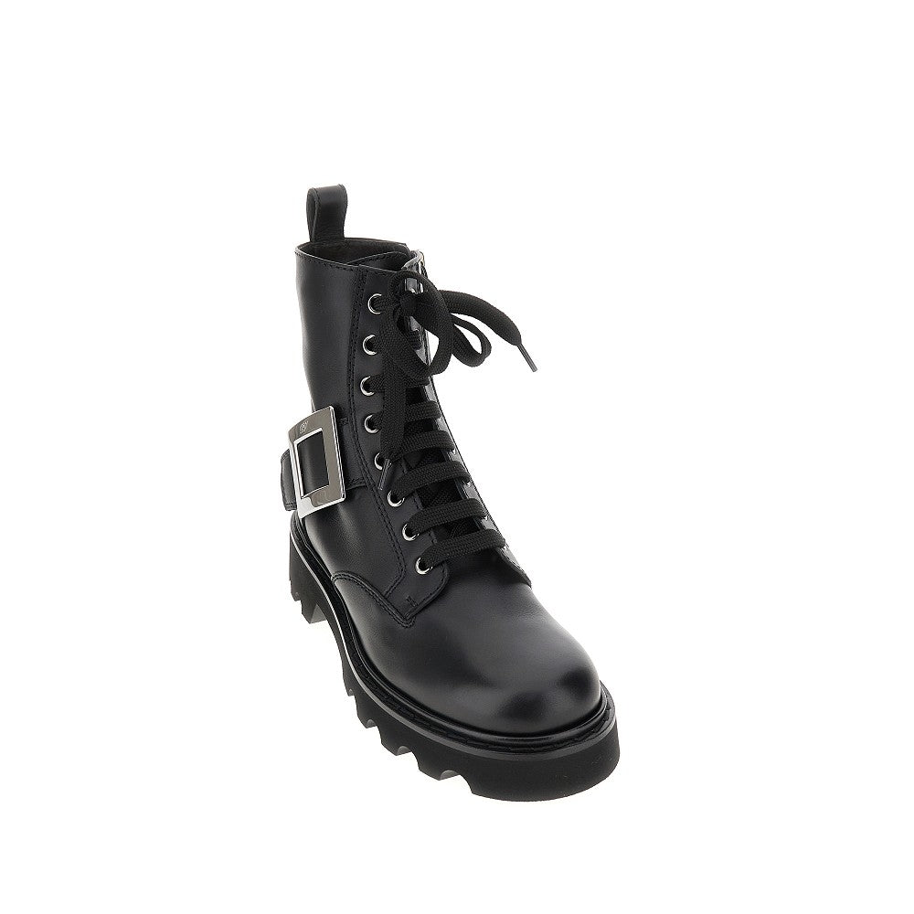 ROGER VIVIER 36 vivrangers leather combat boots