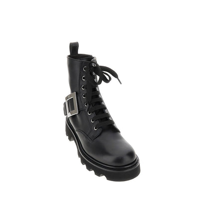 ROGER VIVIER 36 vivrangers leather combat boots