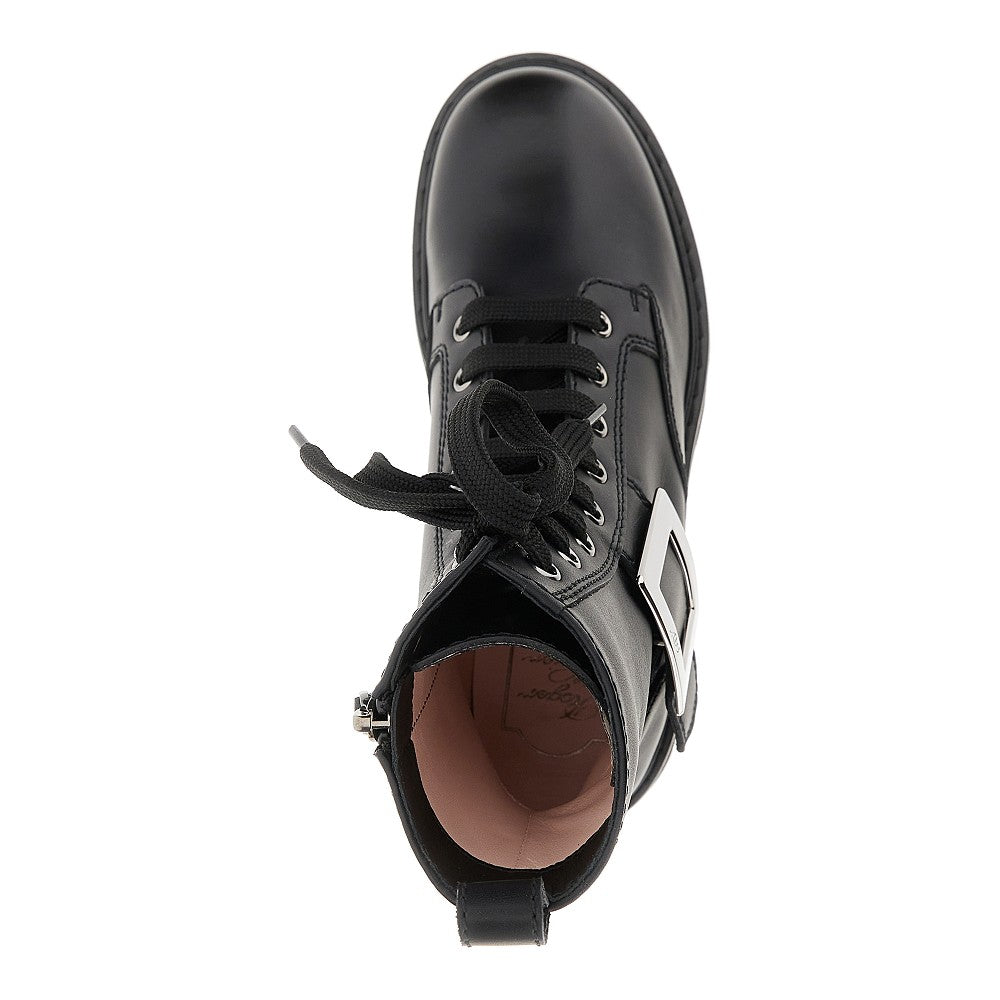 ROGER VIVIER 36 vivrangers leather combat boots