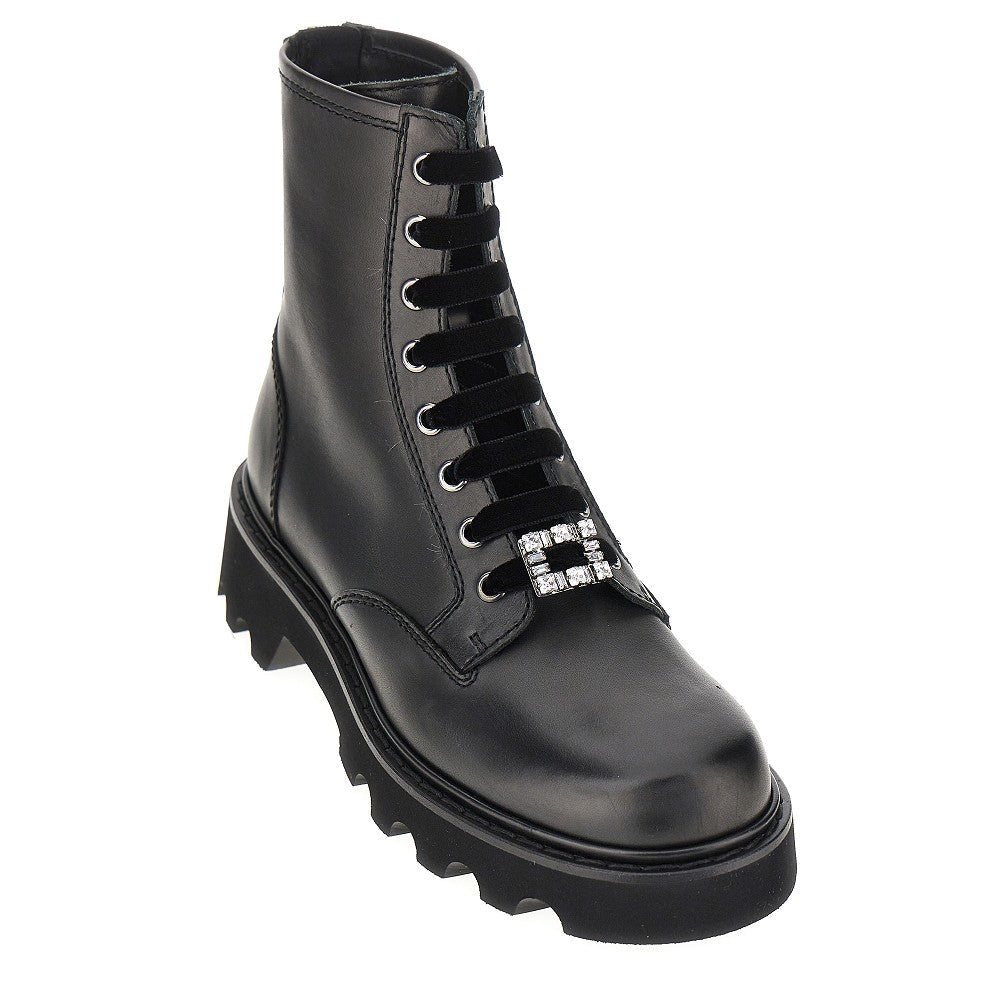ROGER VIVIER 36 leather viv rangers truck boots