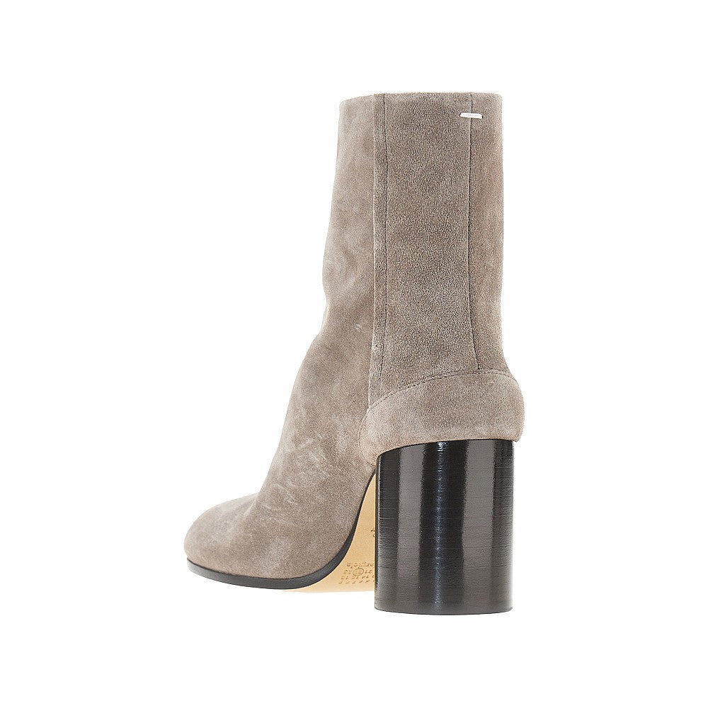 suede leather tabi ankle boots