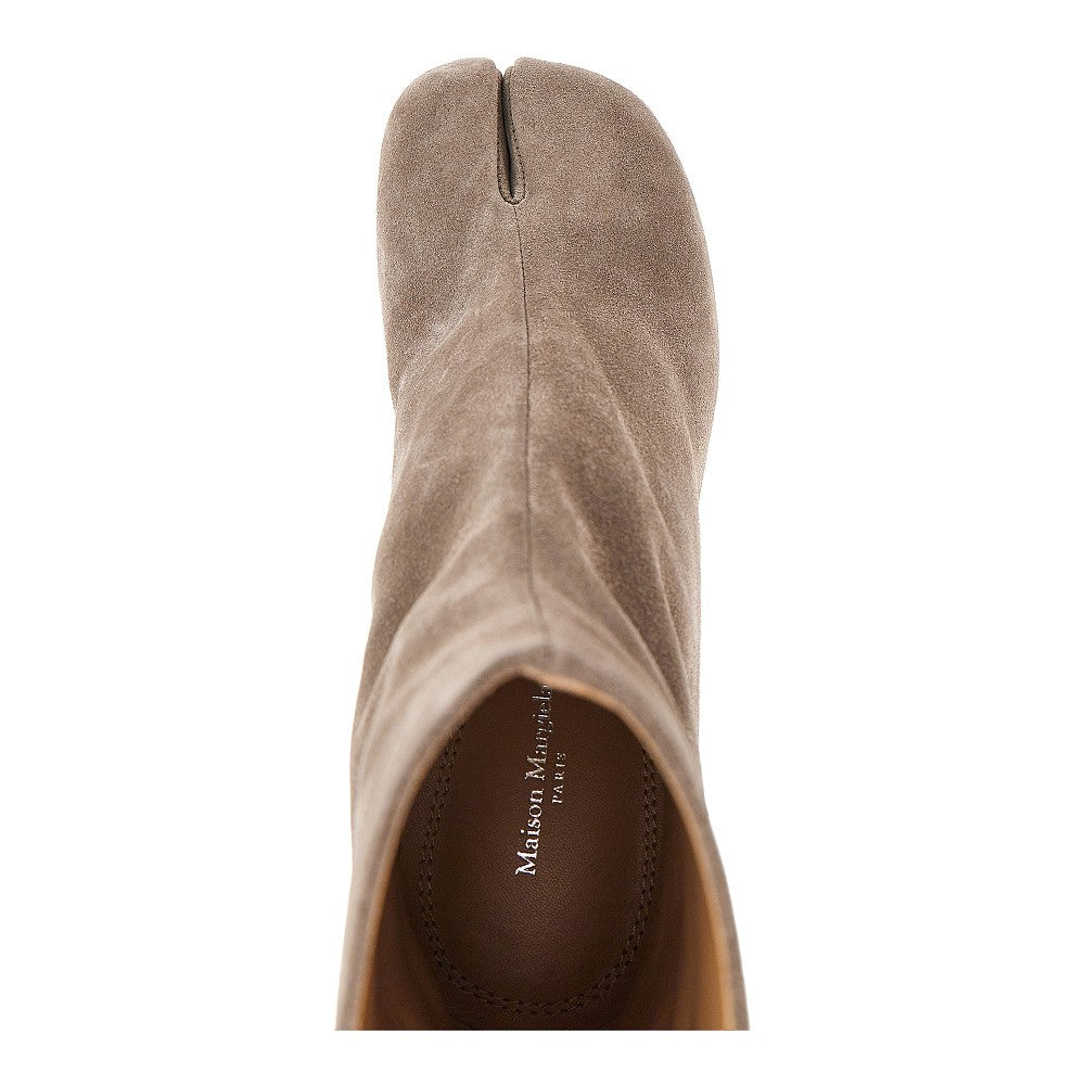 suede leather tabi ankle boots