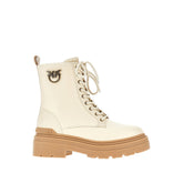 PINKO 40 leather boots with love birds details