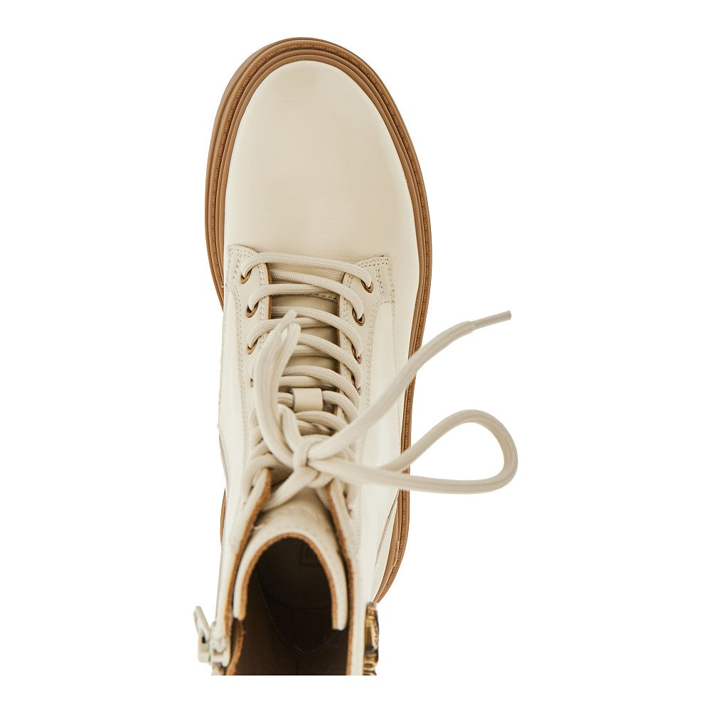 PINKO 40 leather boots with love birds details