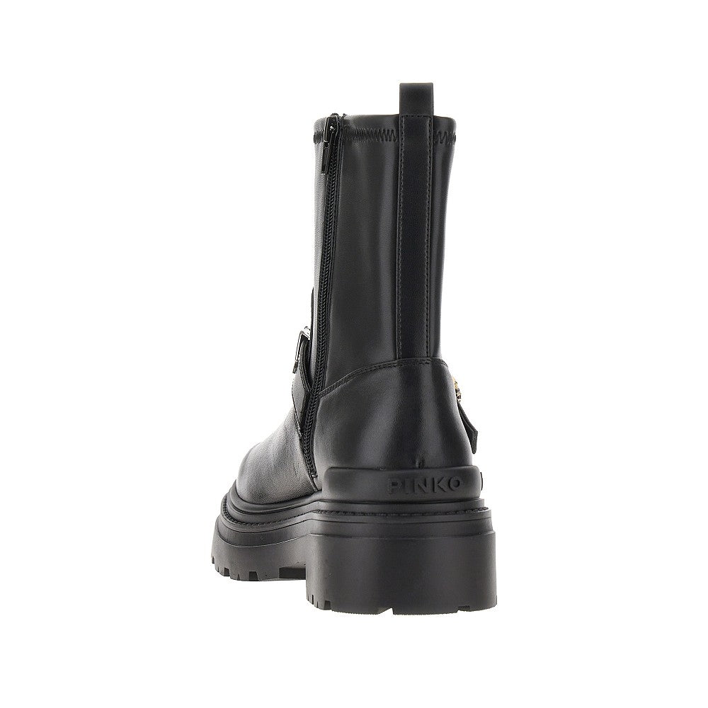 PINKO 36 leather boots with strap
