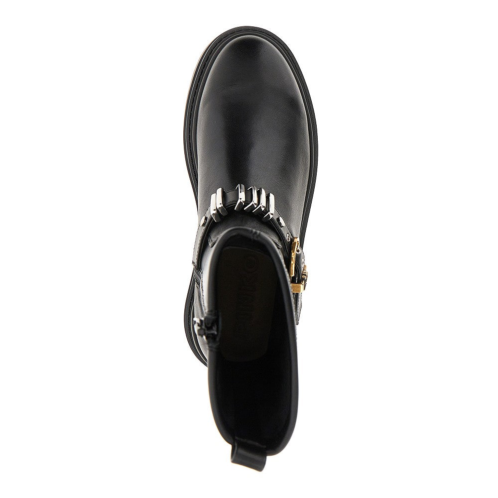 PINKO 36 leather boots with strap