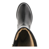 BALLY 36 grain leather boots with shearling lining