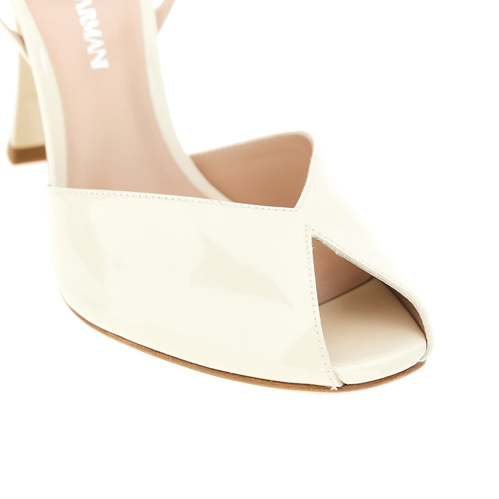 EMPORIO ARMANI 39 patent leather open-toe sandals