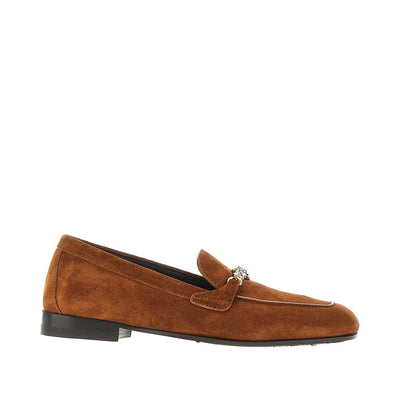 medusa suede leather loafers