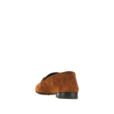 VERSACE 36 medusa suede leather loafers