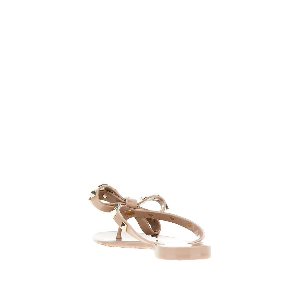 rockstud rubber thong slides