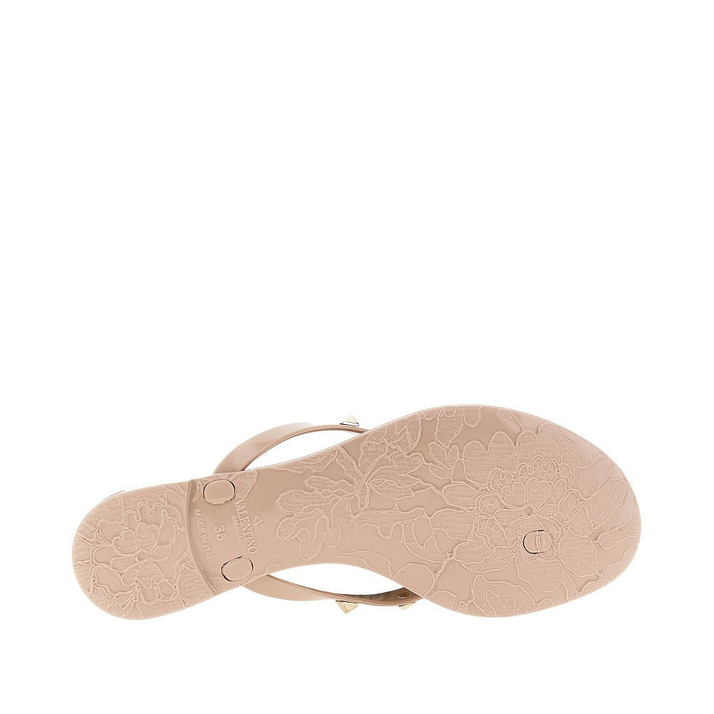 rockstud rubber thong slides
