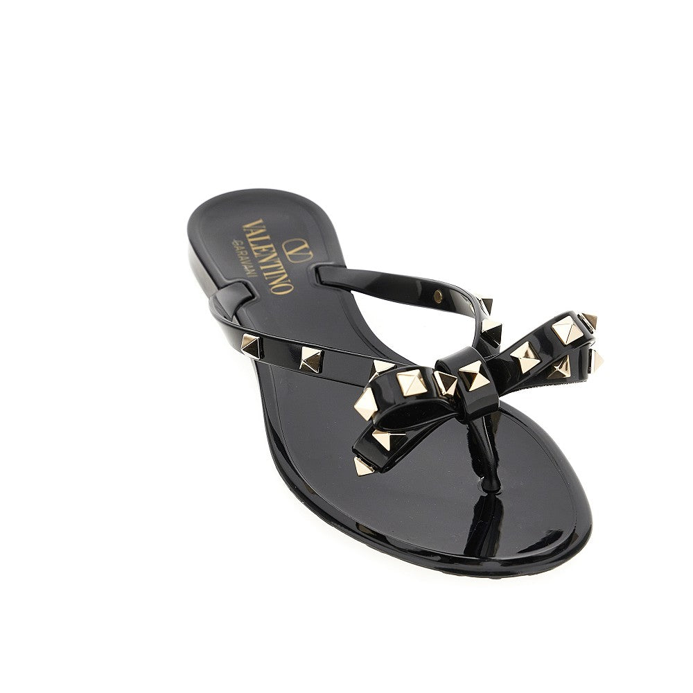 VALENTINO GARAVANI 36 rockstud rubber thong slides