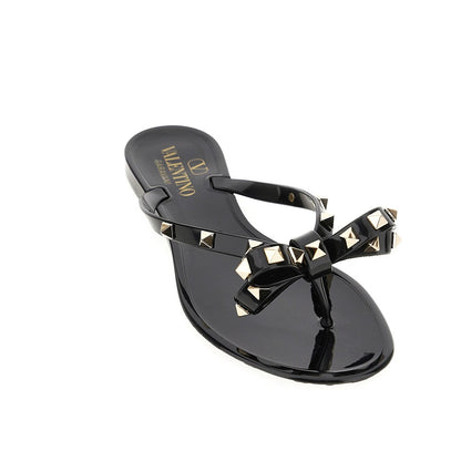 VALENTINO GARAVANI 36 rockstud rubber thong slides