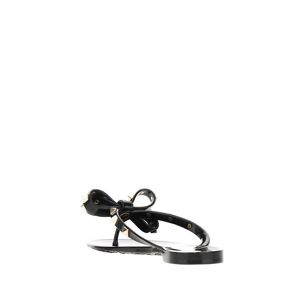 VALENTINO GARAVANI 36 rockstud rubber thong slides