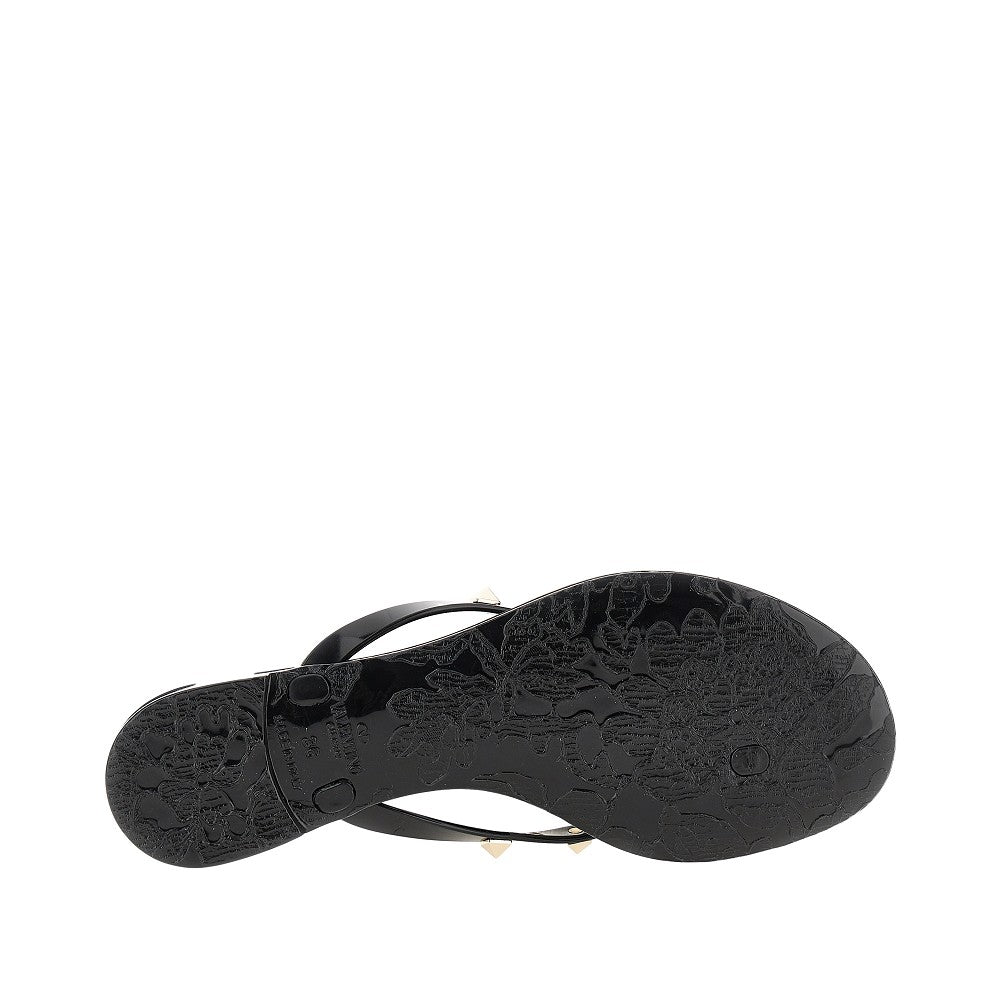 VALENTINO GARAVANI 36 rockstud rubber thong slides