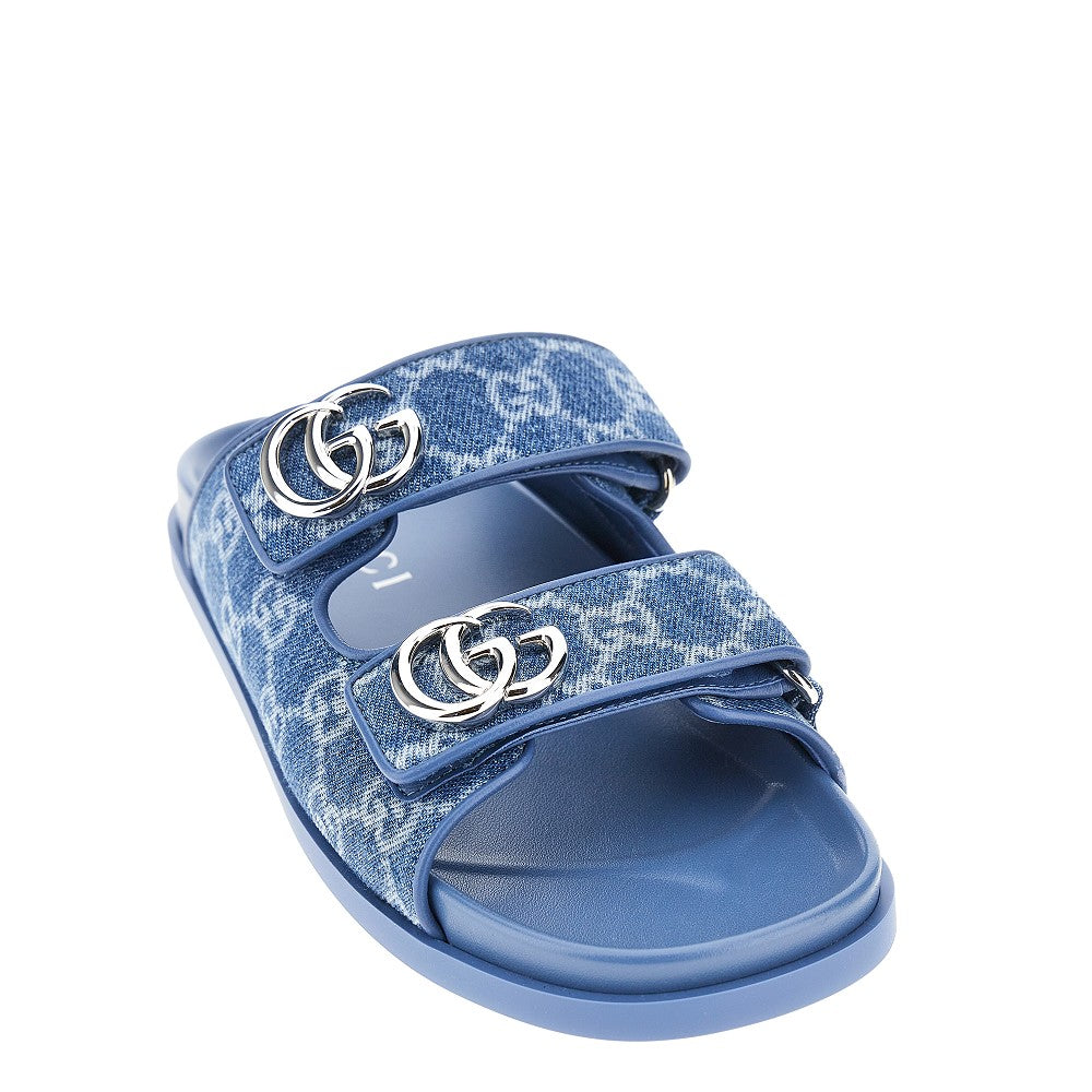 GUCCI 36 gg fabric slides with gg details