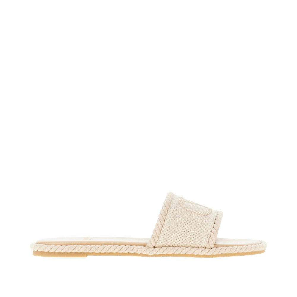 VALENTINO GARAVANI 36 vlogo torchon canvas slides