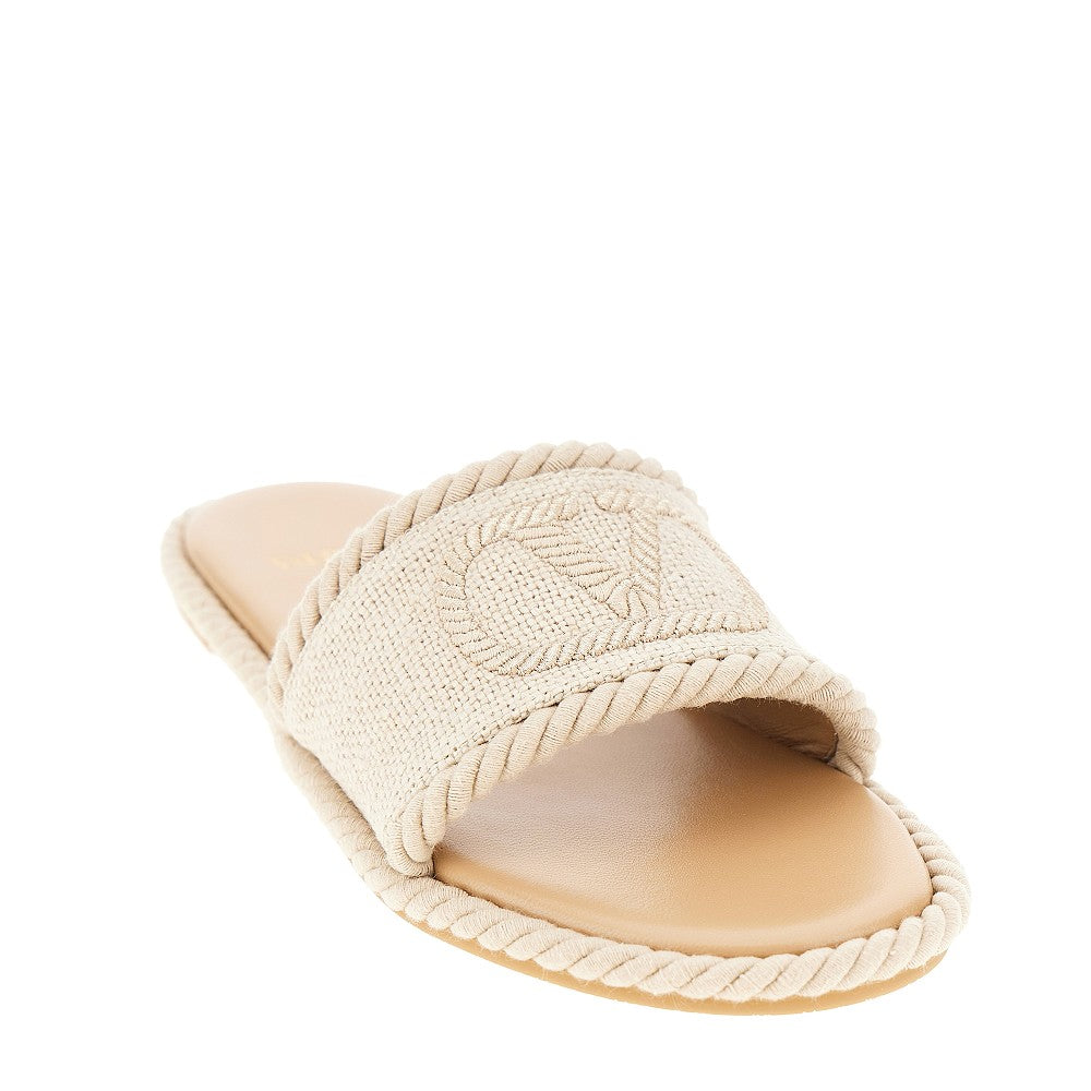 VALENTINO GARAVANI 36 vlogo torchon canvas slides