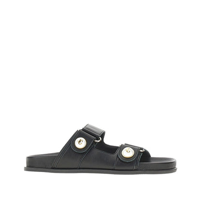 JIMMY CHOO 36 fayence leather double-strap sandals